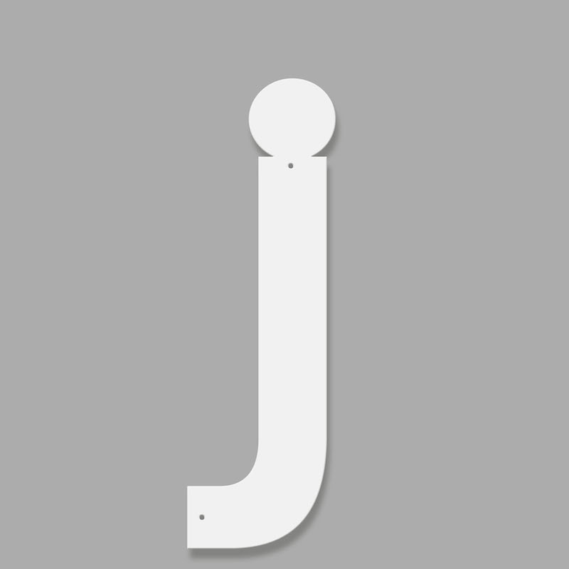 Fasadbokstav - Modern - j - gemen - 2