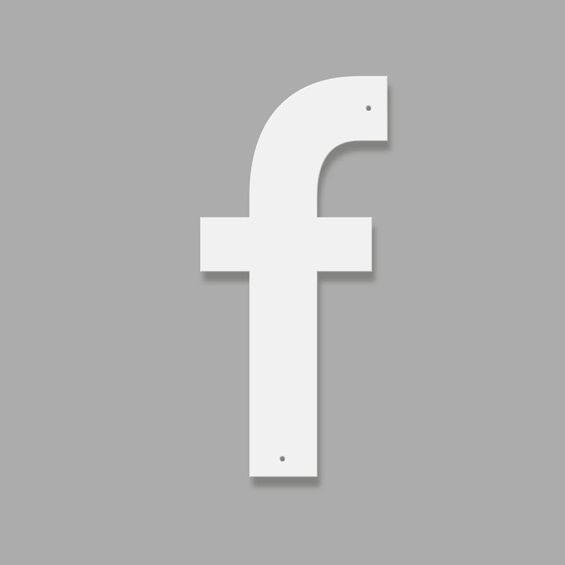 Fasadbokstav - Modern - f - gemen - 2