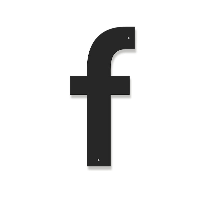Fasadbokstav - Modern - f - gemen