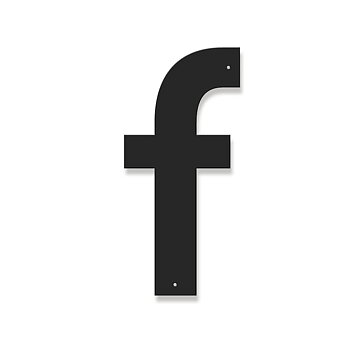 Fasadbokstav - Modern - f - gemen