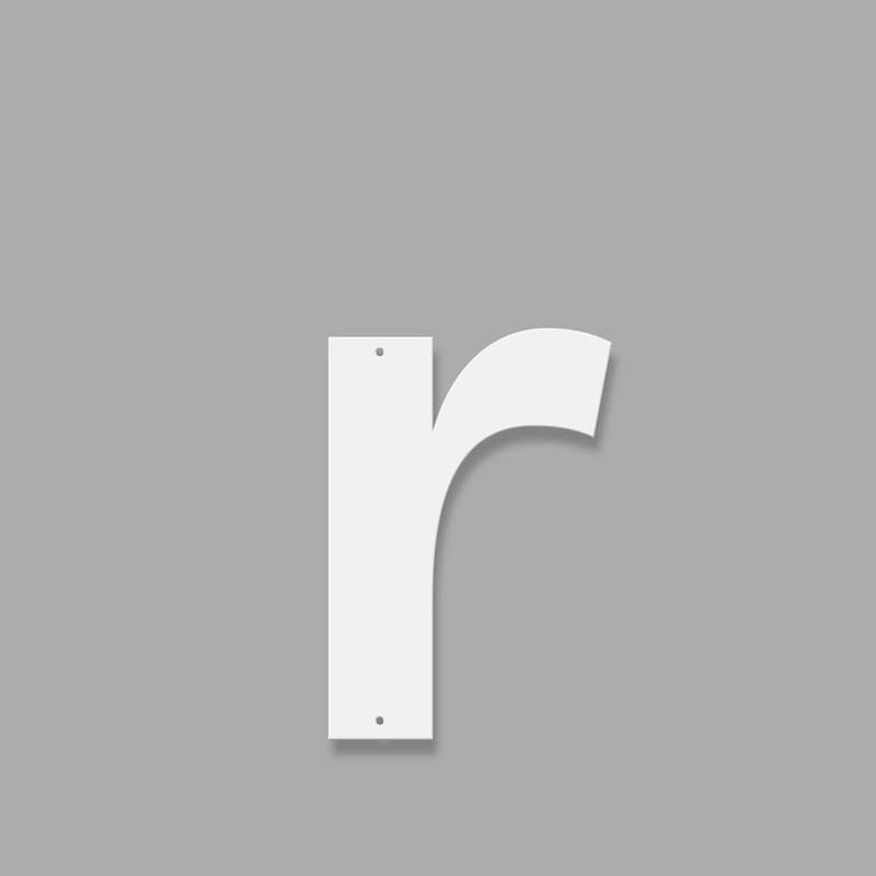 Fasadbokstav - Modern - r - gemen - 2