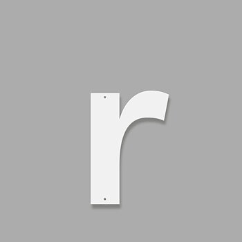 Fasadbokstav - Modern - r - gemen