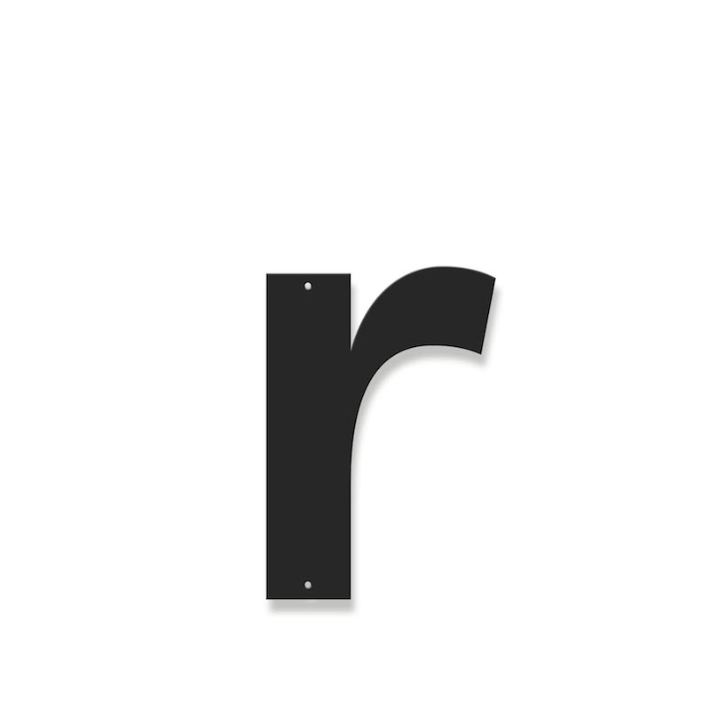 Fasadbokstav - Modern - r - gemen