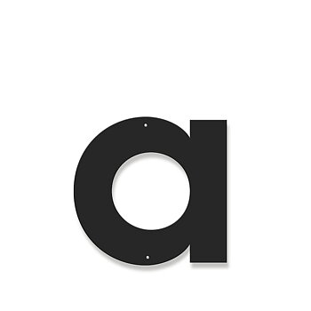 Fasadbokstav - Modern - a - gemen