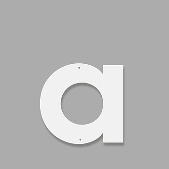 Fasadbokstav - Modern - a - gemen