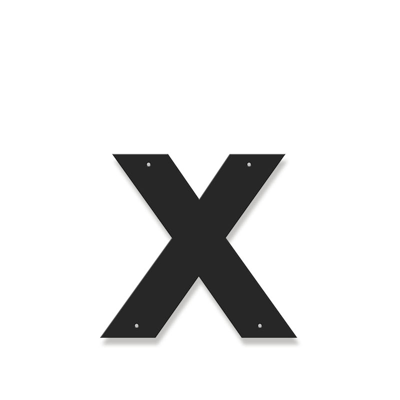 Fasadbokstav - Modern - x - gemen