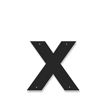 Fasadbokstav - Modern - x - gemen