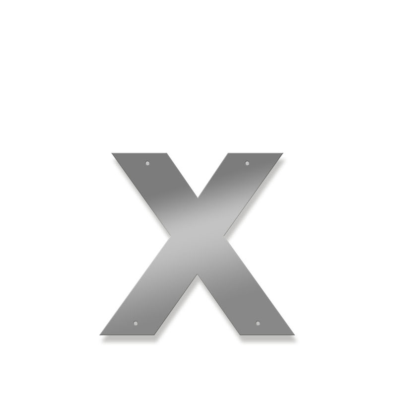 Fasadbokstav - Modern - x - gemen - 3