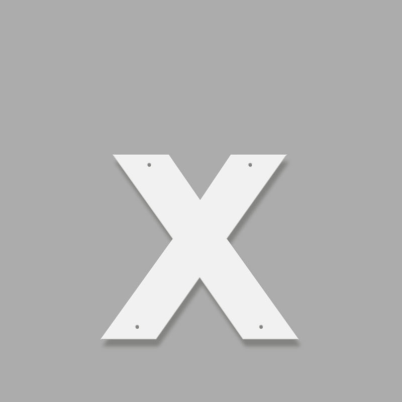 Fasadbokstav - Modern - x - gemen - 2