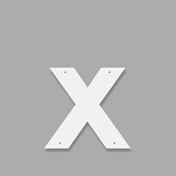 Fasadbokstav - Modern - x - gemen