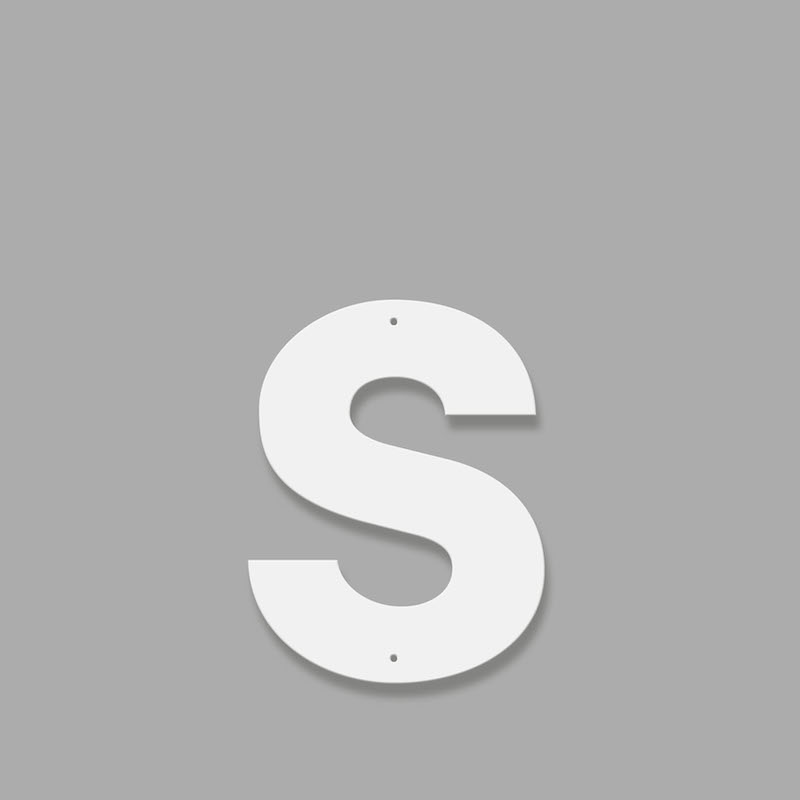 Fasadbokstav - Modern - s - gemen - 2
