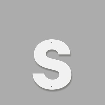 Fasadbokstav - Modern - s - gemen