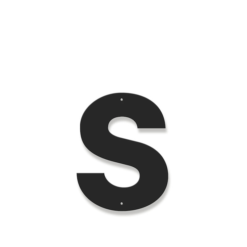 Fasadbokstav - Modern - s - gemen
