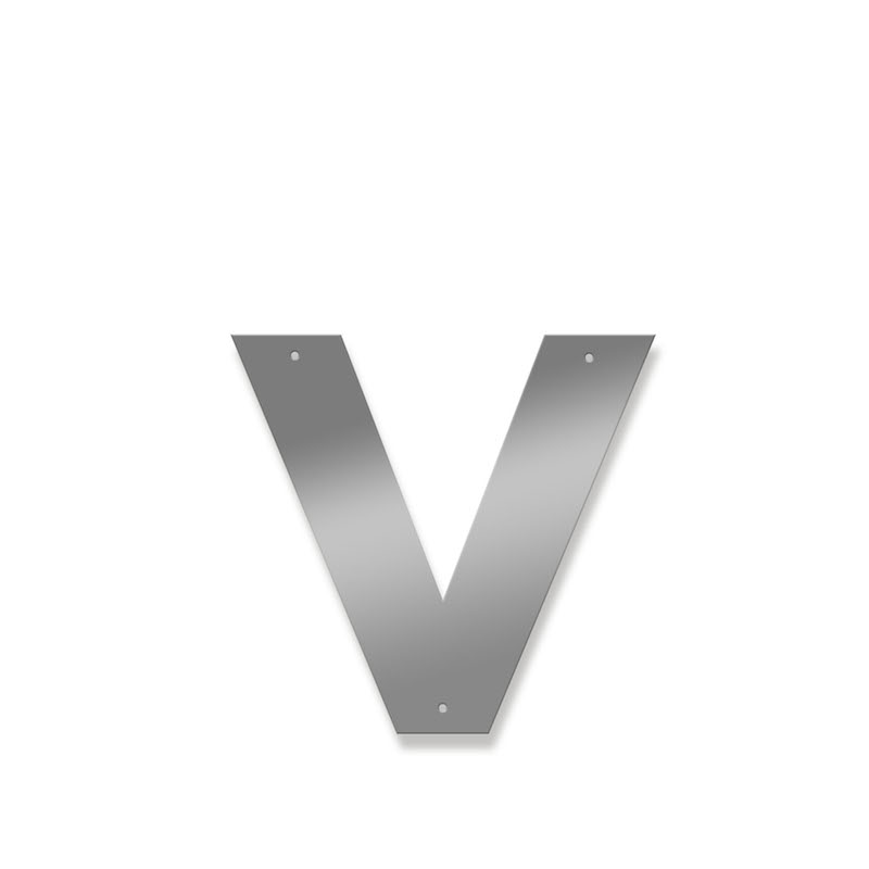 Fasadbokstav - Modern - v - gemen - 3