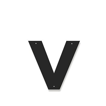 Fasadbokstav - Modern - v - gemen