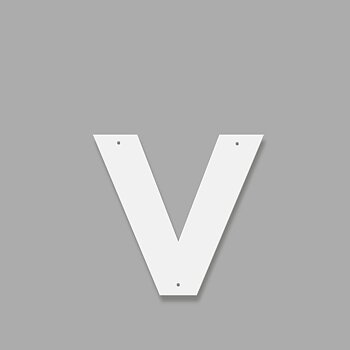 Fasadbokstav - Modern - v - gemen