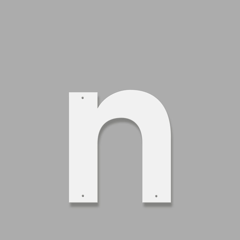Fasadbokstav - Modern - n - gemen - 2