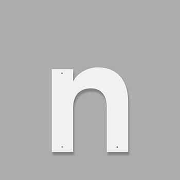 Fasadbokstav - Modern - n - gemen