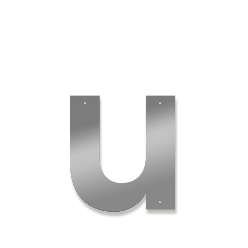 Fasadbokstav - Modern - u - gemen - 3