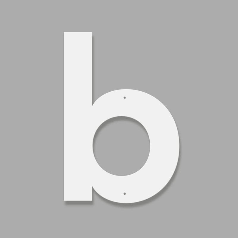 Fasadbokstav - Modern - b - gemen - 2