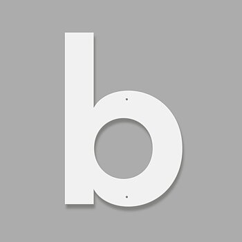 Fasadbokstav - Modern - b - gemen