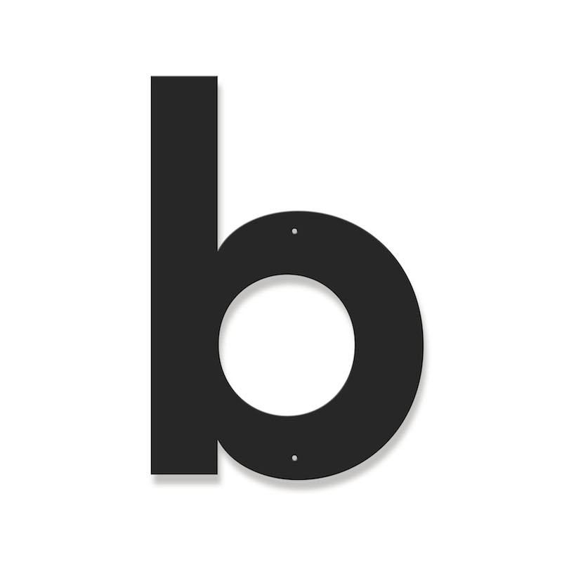 Fasadbokstav - Modern - b - gemen