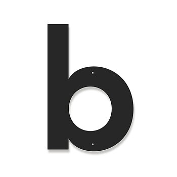 Fasadbokstav - Modern - b - gemen