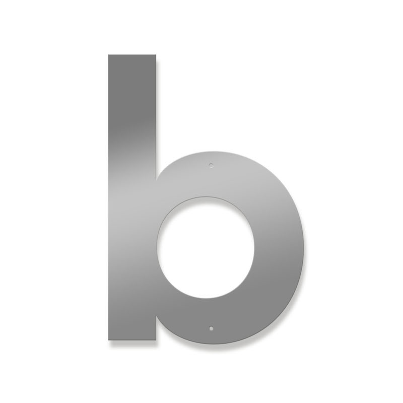 Fasadbokstav - Modern - b - gemen - 3