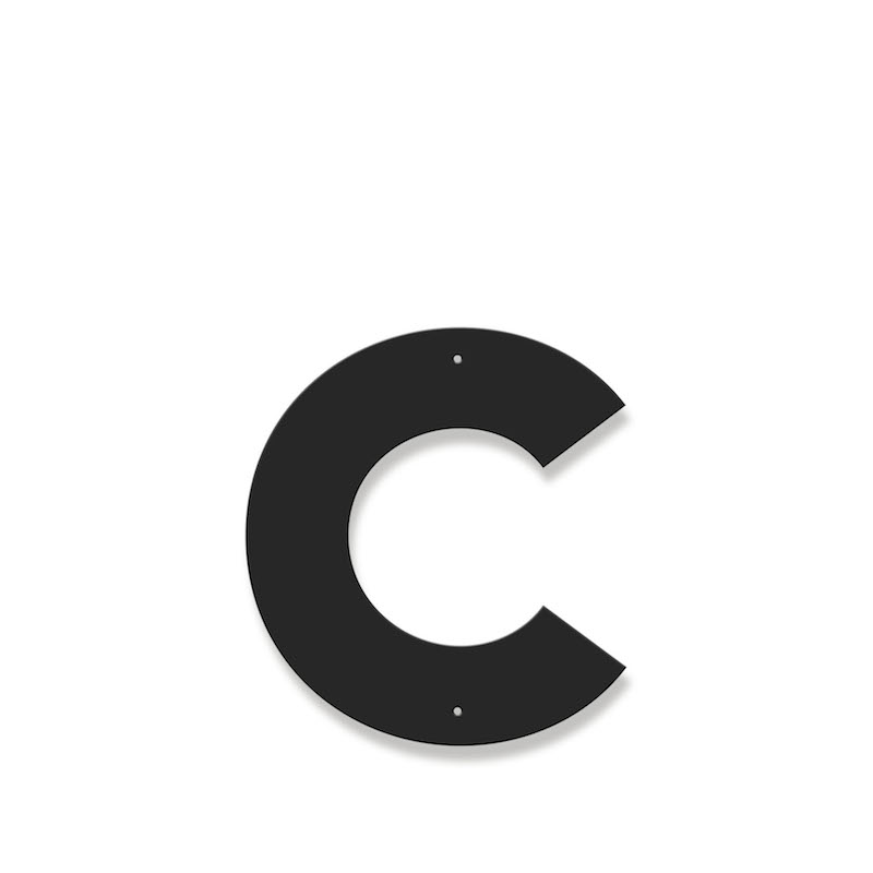 Fasadbokstav - Modern - c - gemen