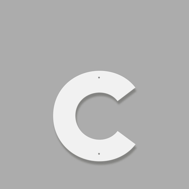 Fasadbokstav - Modern - c - gemen - 2