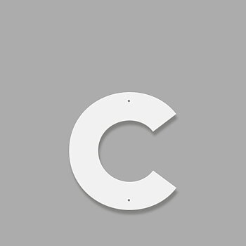 Fasadbokstav - Modern - c - gemen