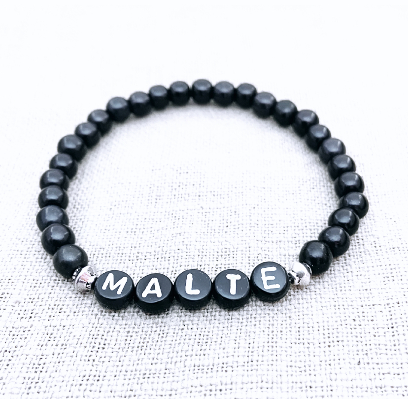 Textarmband Black howlite