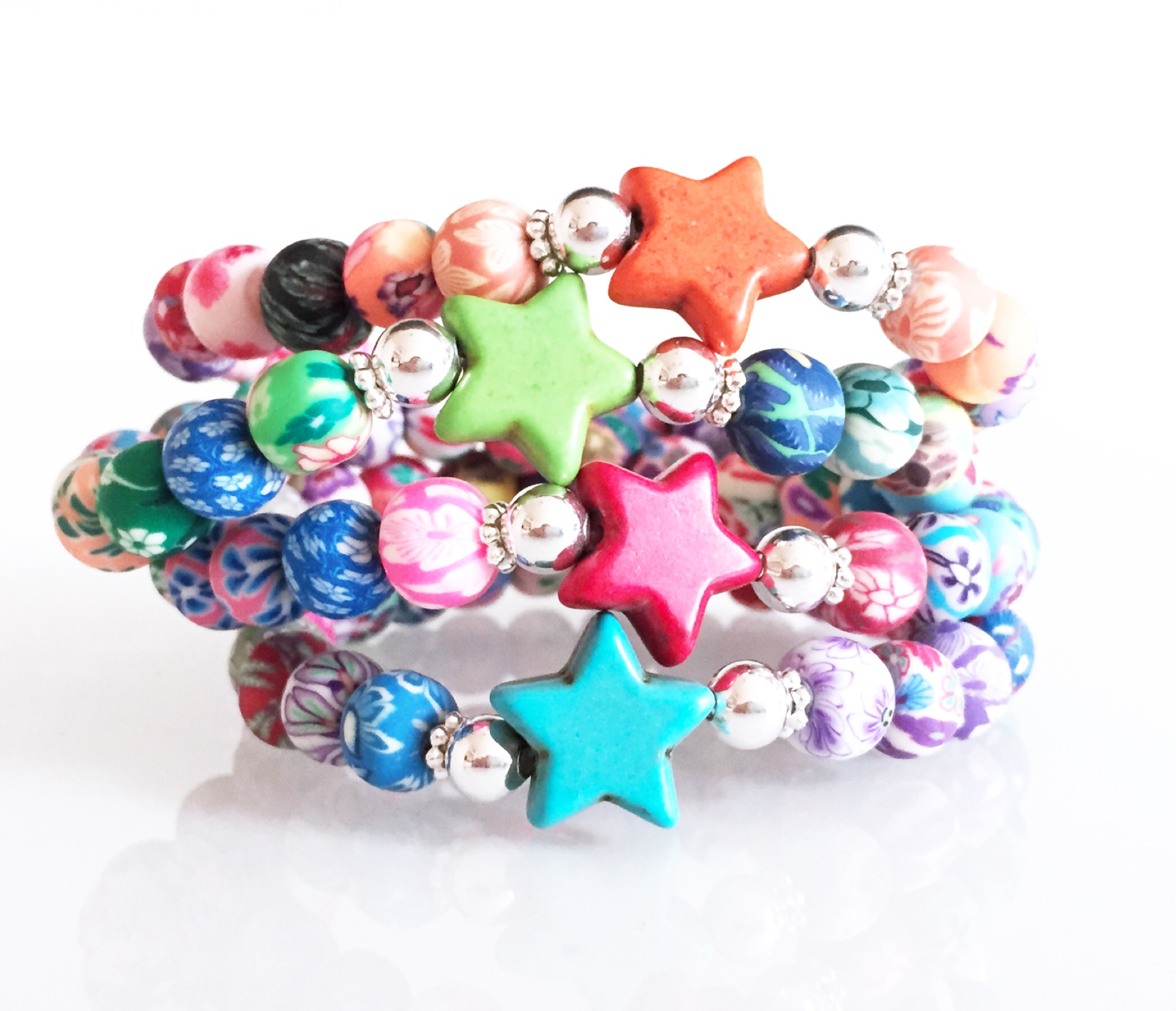 Fyra boho armband Love Stars 
