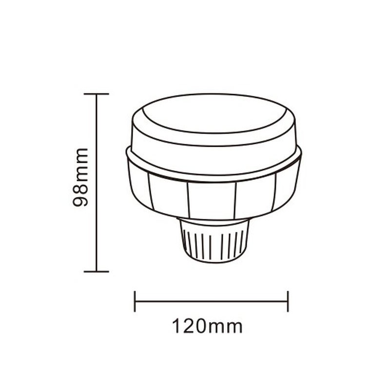 Varningsljus beacon 12LED*3W R65 R10 stångmontage - 2
