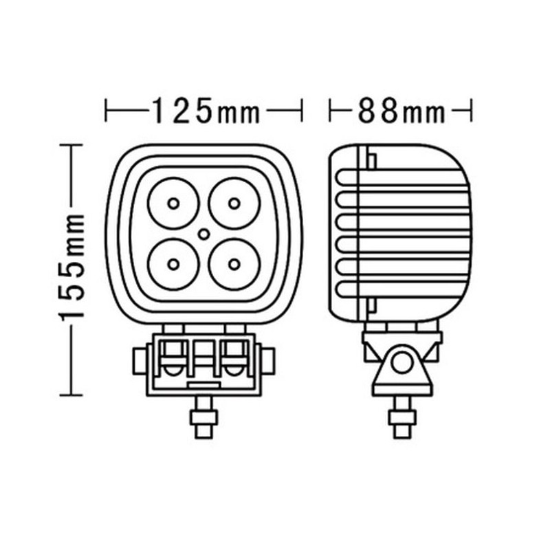 40W LED Arbetsbelysning - Thoor 40X / 60° Bred Ljusbild - 10