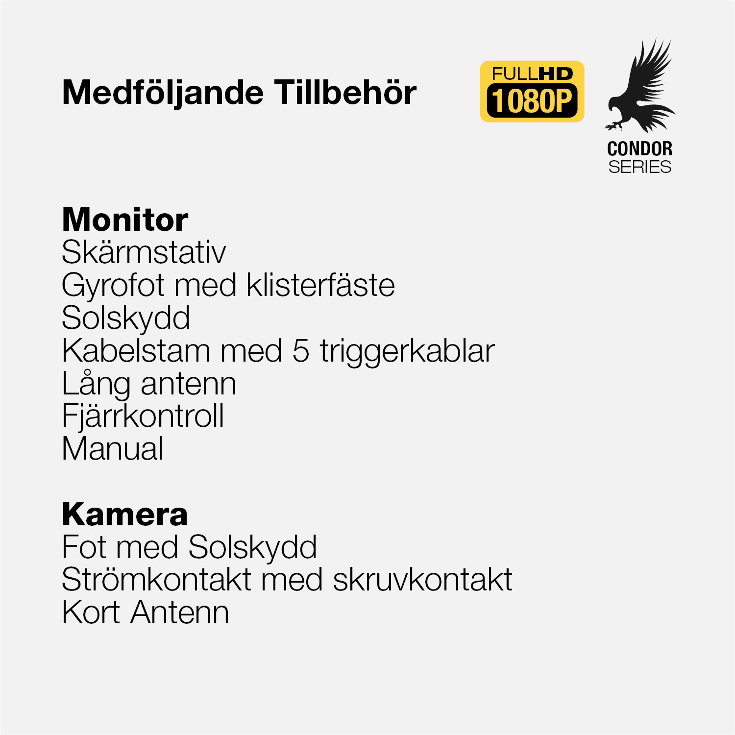 CONDOR X72Q - 7 Tum Full HD Trådlös Backkamera-Paket - 2 wifi kameror | Supravision CONDOR Series - 4