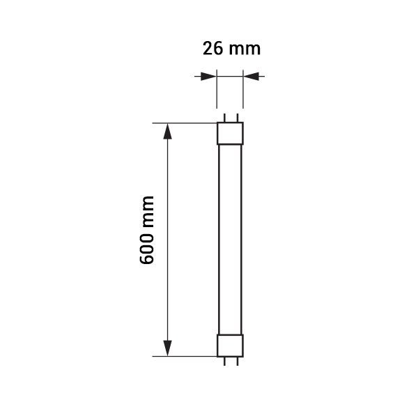 Optonica LED Lysrör, Roterbar T8 60cm 9W - 5 års Garanti - 2