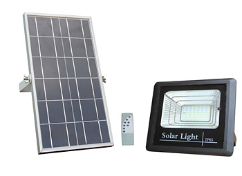 Solcellsdriven LED Strålkastare 35W  inkl. solcellspanel - OPTONICA
