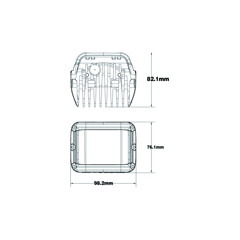 2 x 45W LED Arbetsbelysning - Thoor 45 CUBE med sidoljus - 6