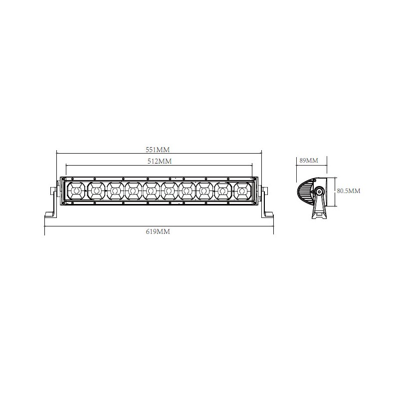 Prismaled ETI Ljusramp 10x12 watts dioder 120 watt - 2