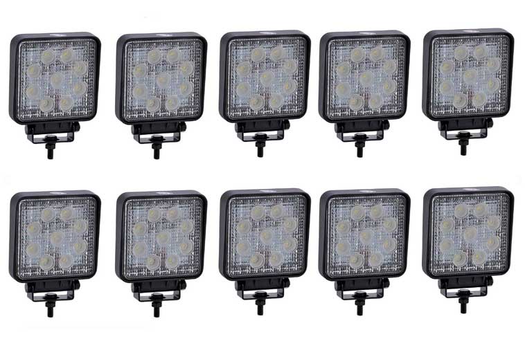 27W LED Arbetsbelysning - Thoor 27W / 60° Bred ljusbild (10-pack - SPAR 735KR +moms!) - 4