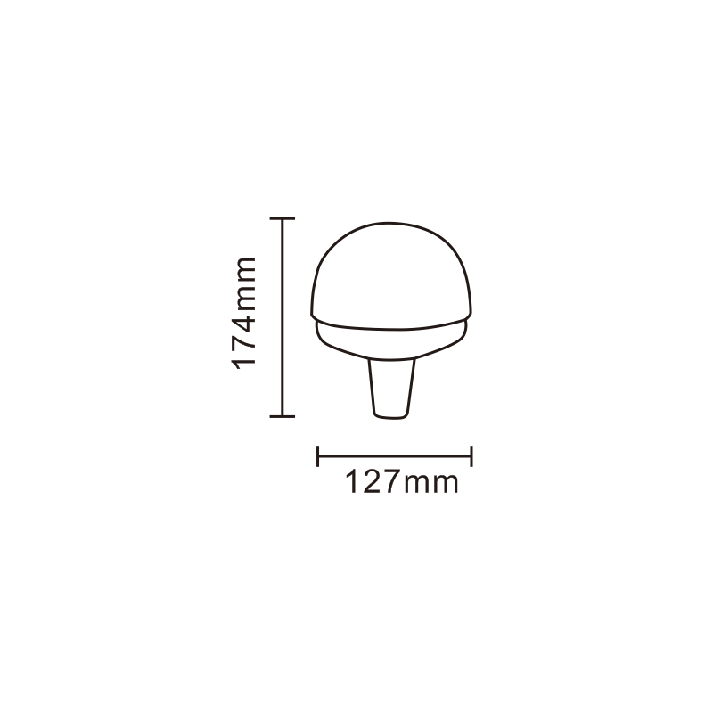 Roterande Varningsljus Saftblandare LED-diod, E-märkt, R65/R10, Stolpmontering, ALR0024 - 4