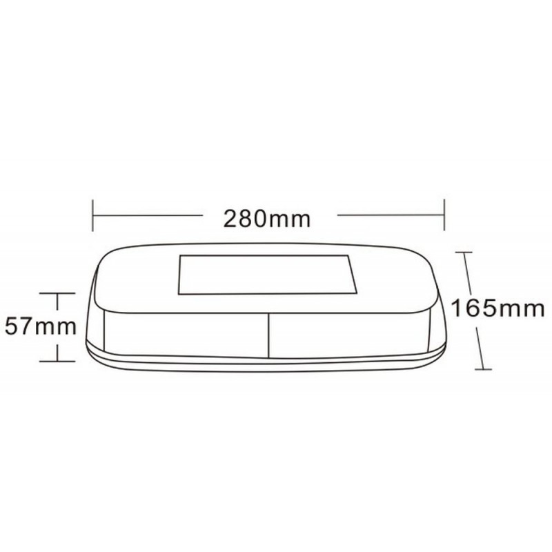 280mm Blixtljusramp med Magnetfot, E-märkt, ECE R65 R10, BLK0007 - 2