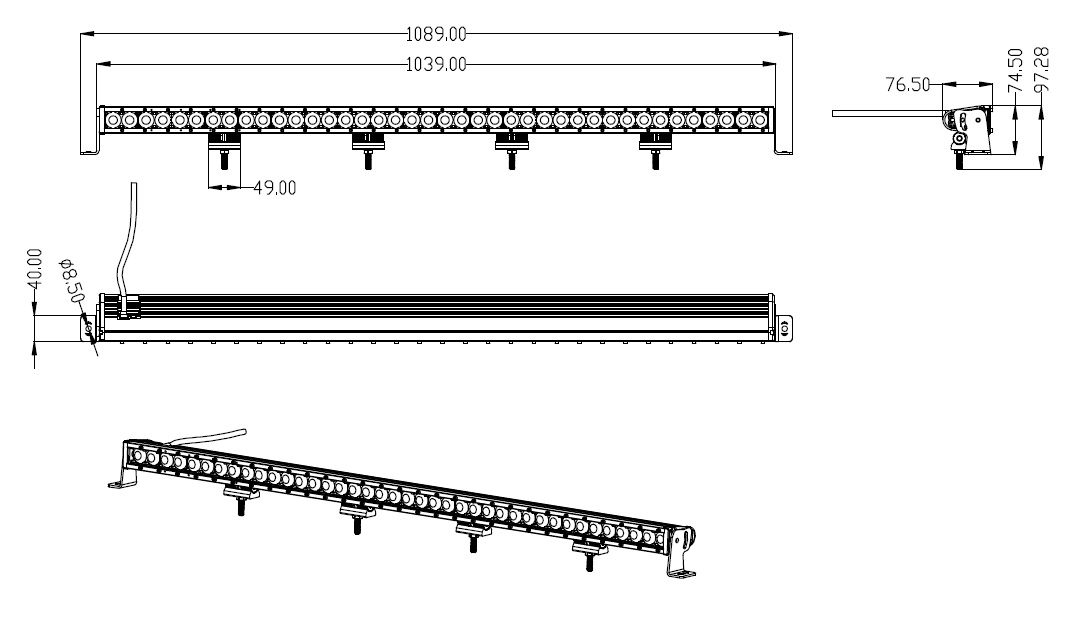 PRISMALED LED PRO 200 watt Led Ljusramp - 7