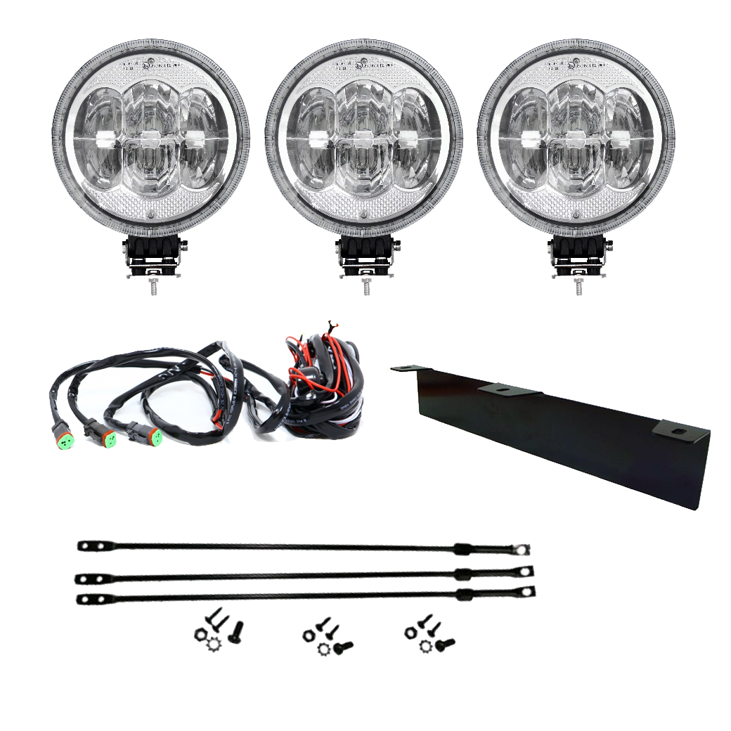 LED Extraljus 3-pack 60W THOOR OSRAM Stormfighter 7 tum för Personbil Lastbil ATV SUV