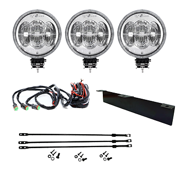 LED Extraljus 3-pack 60W THOOR OSRAM Stormfighter 7 tum för Personbil Lastbil ATV SUV