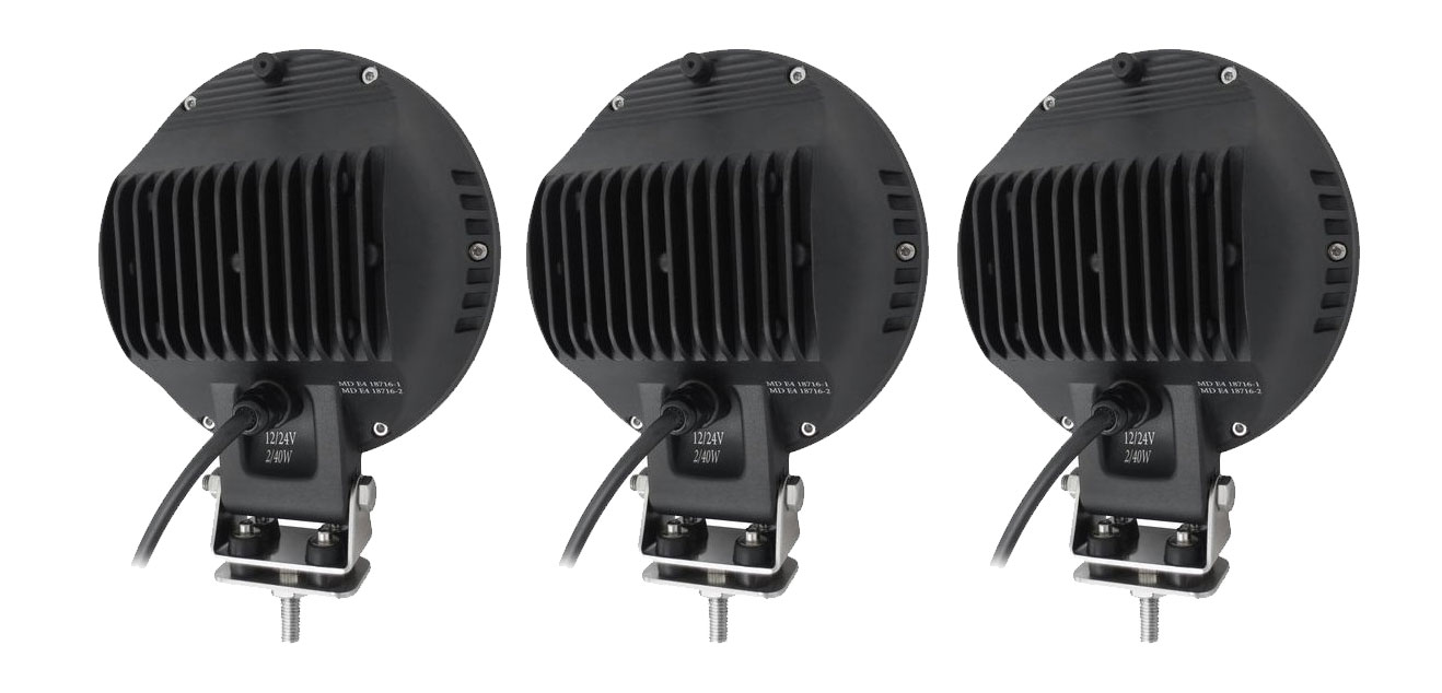 LED Extraljus 3-pack 60W THOOR OSRAM Stormfighter 7 tum för Personbil Lastbil ATV SUV - 3