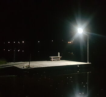 60W Solcellsdriven LED belysning till båtbryggan eller kajen