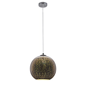 3D Taklampa - Krom Fyrverkeri - E27 - Ø300xH275mm