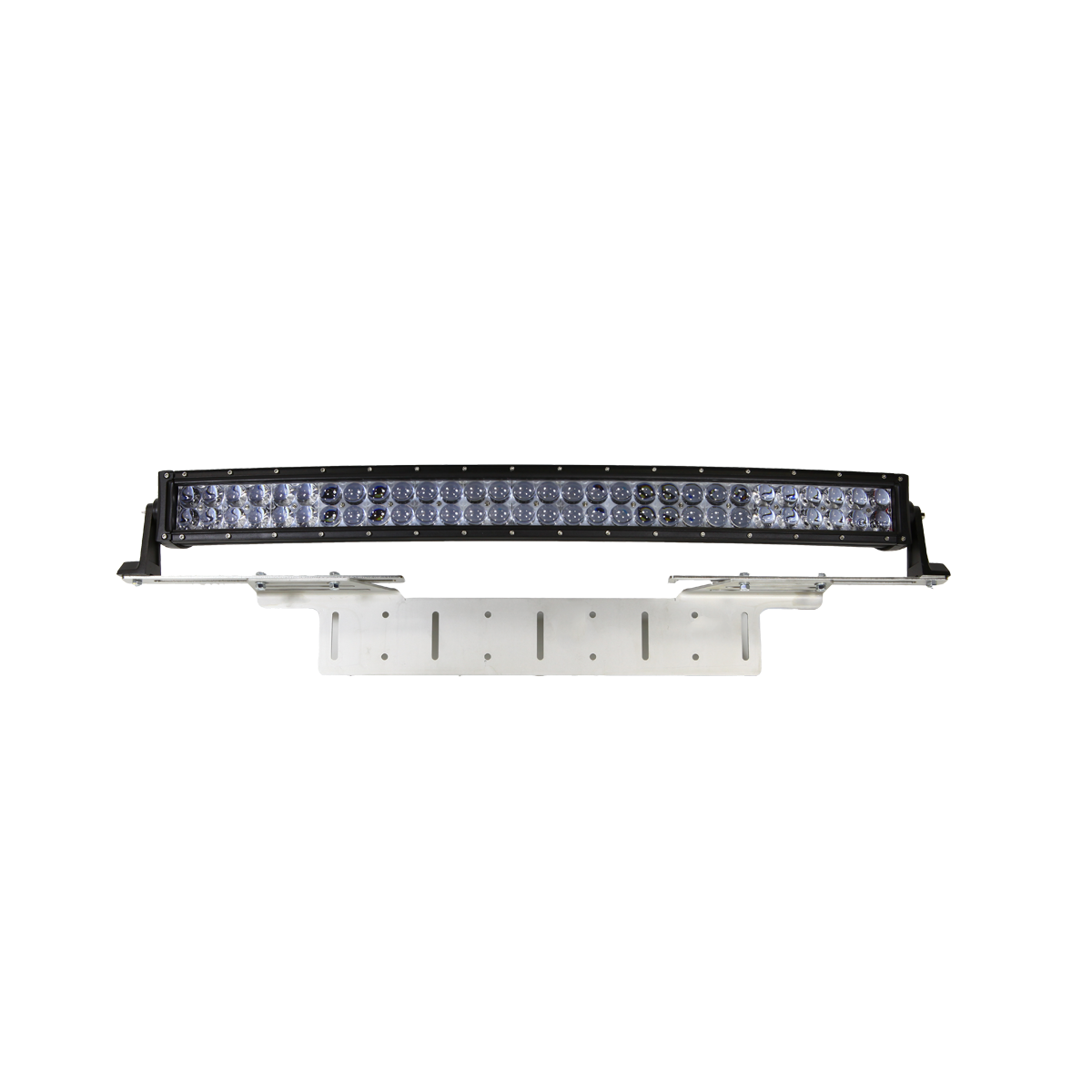 Rostfri Universal-Fäste för LED Extraljus Ljusramp på Nummerplåt  med flexibel spårbredd 120-240W - 7